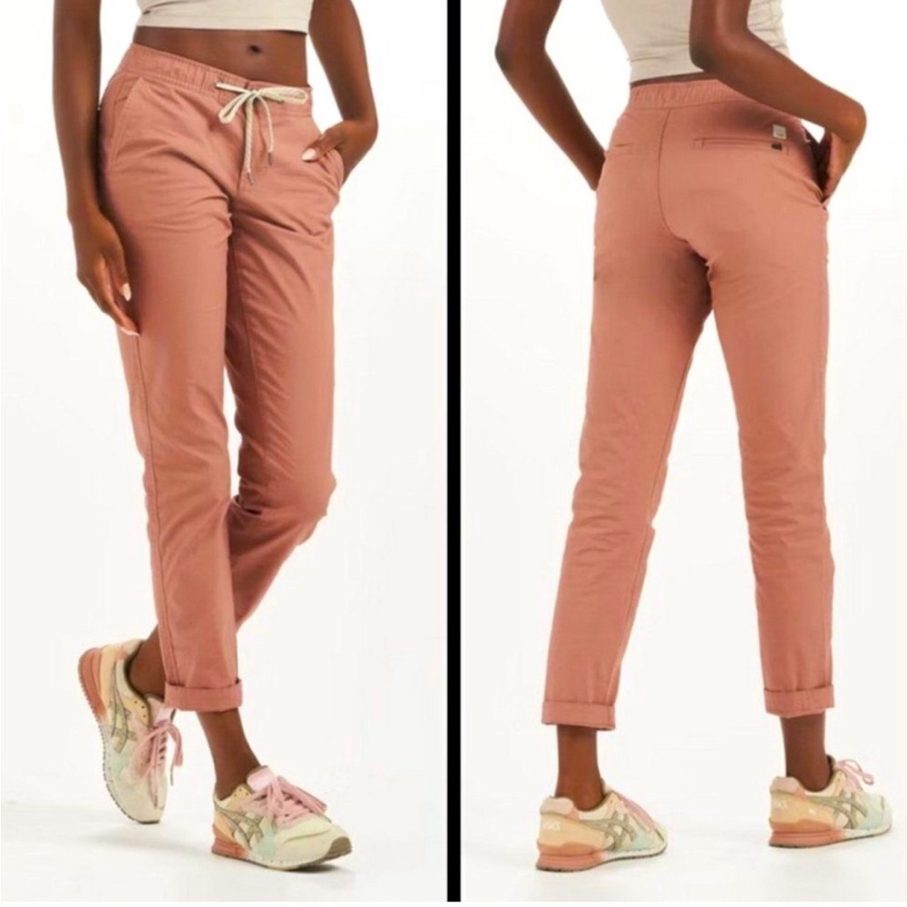 Womens Pink Ripstop Pants - Medium